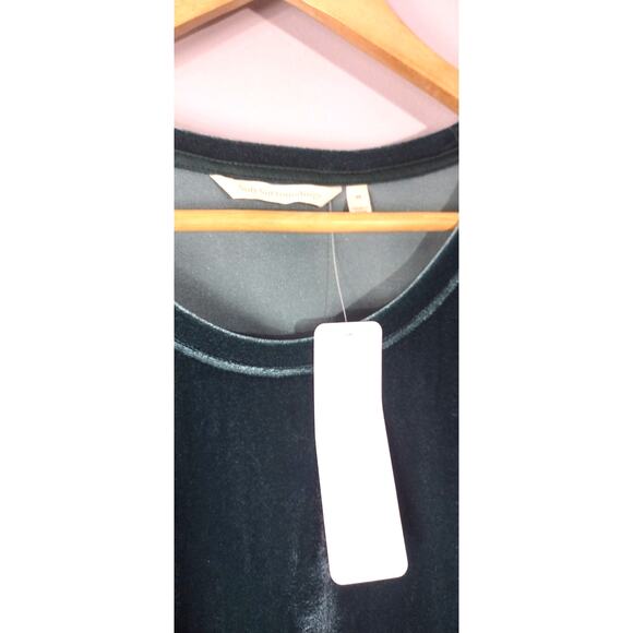 Soft Surroundings Short Santiago Knee Length Emerald Green Velvet Dress M - Picture 7 of 16